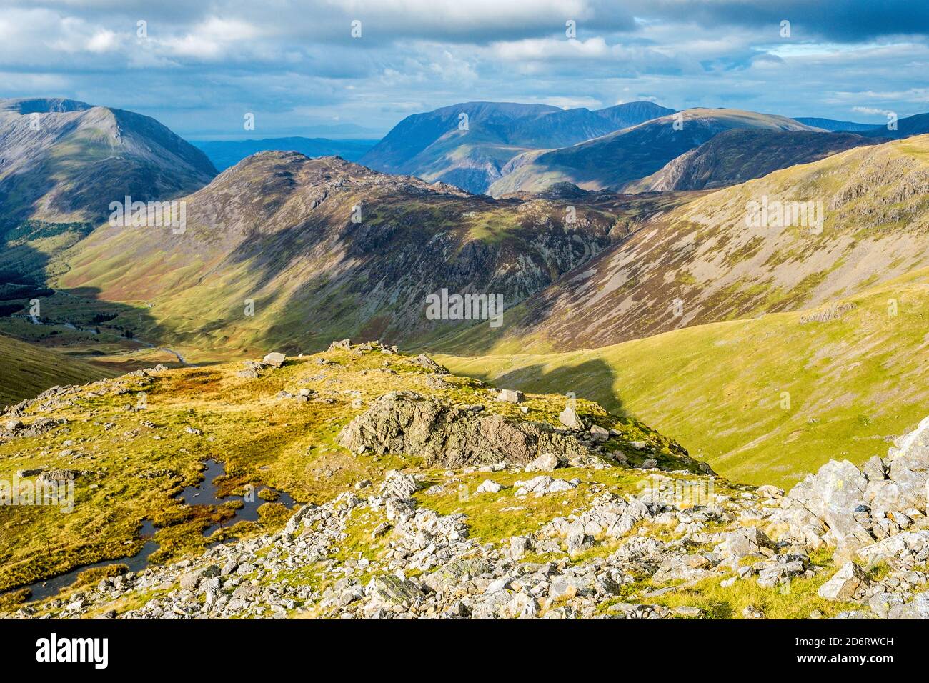Haystacks aus Kirk Fell, Lake District National Park, Cumbria Stockfoto