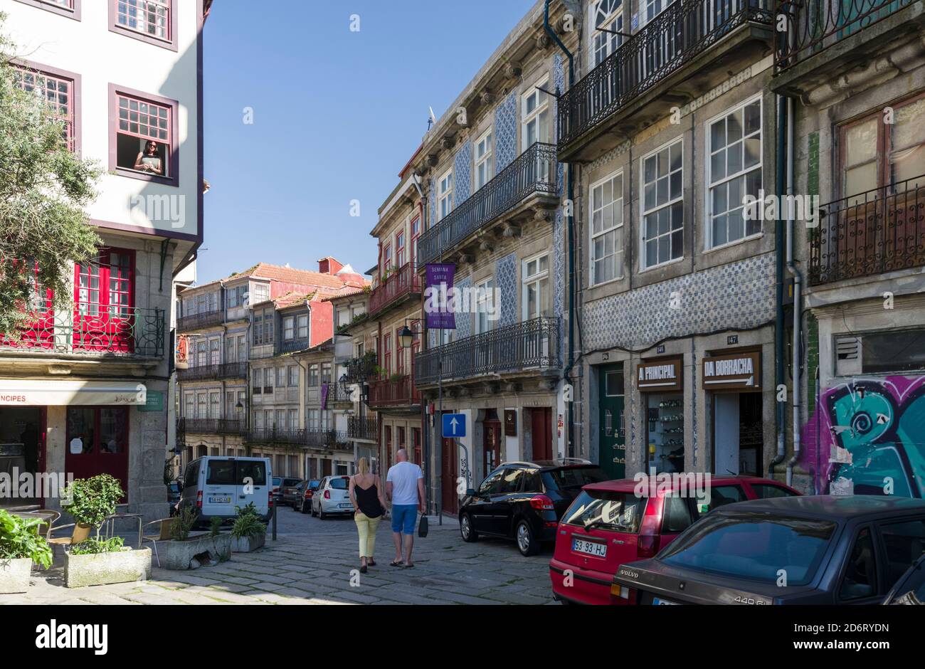 Die Altstadt. Stadt Porto (Porto) in Rio Douro im Norden Portugals. Die Altstadt ist zum UNESCO-Weltkulturerbe erklärt. Europa, Südeuropa, Por Stockfoto