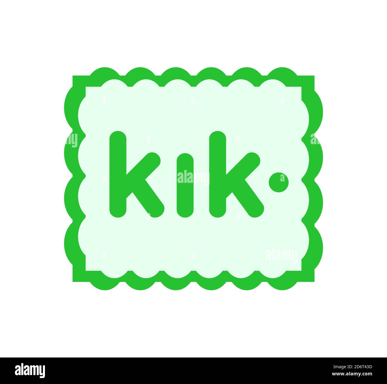 Kik-Logo. Kik Messenger mobile Anwendung. Messenger Kik App-Symbol . Charkiw, Ukraine - Juni , 2020 Stockfoto