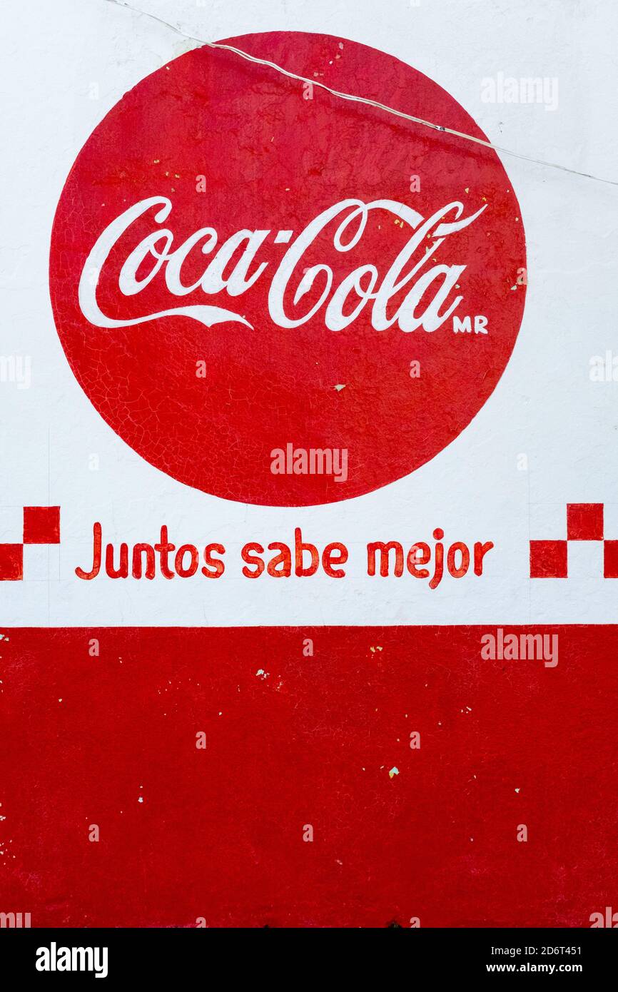 Coca Cola Werbung, Merida Mexiko Stockfoto
