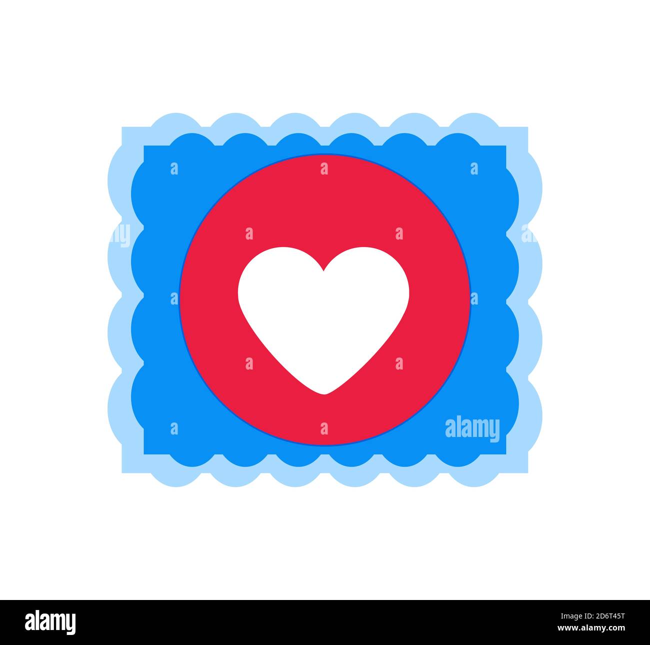 Facebook-Herz-Logo. Facebook-Symbol, Symbol für soziale Medien. Facebook Chat Kommentar Reaktionen . Charkiw, Ukraine - Juni , 2020 Stockfoto