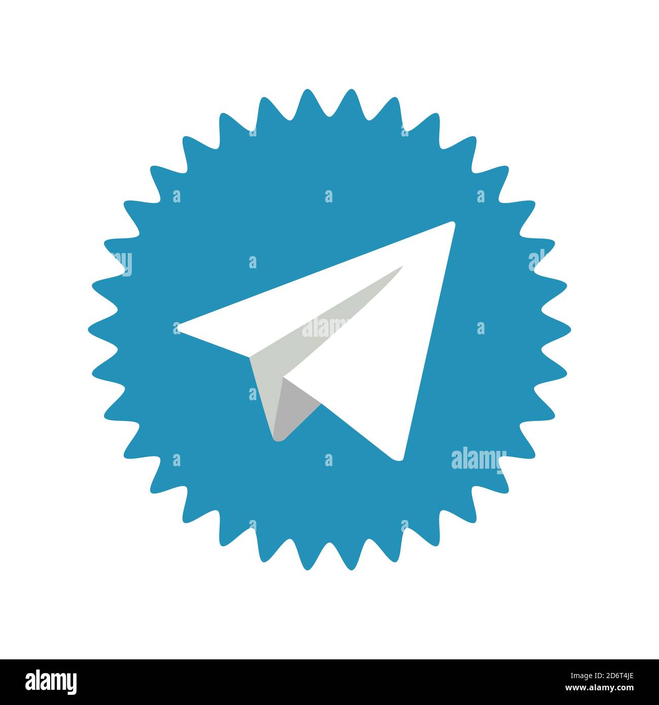 Symbol für Telegramm-Anwendung. Telegram ist ein Online-Social-Media-Netzwerk. Social Media App . Charkiw, Ukraine - Juni 2020 Stockfoto