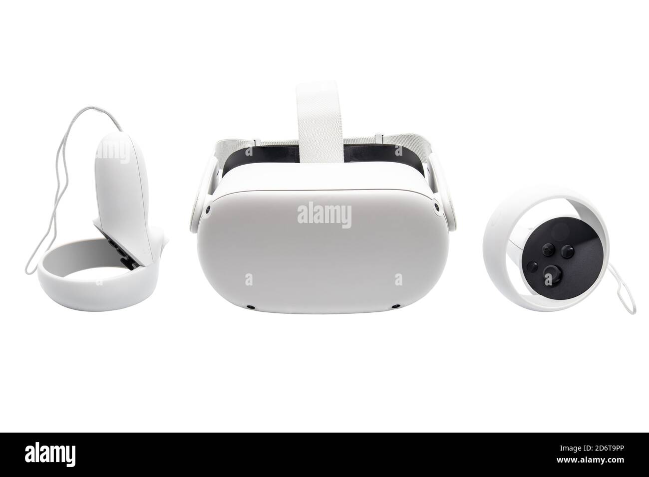 Virtuelle Realität Gläser auf weißem Hintergrund Stockfoto