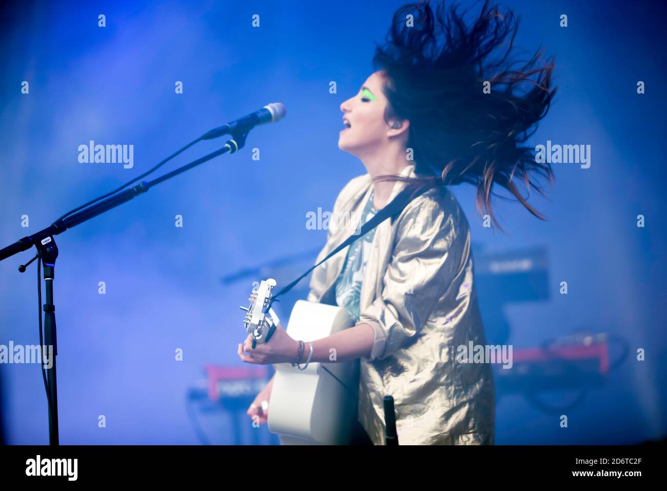 KT Tunstall spielt auf der Hauptbühne ein stürmend-Set Der 2017 auf Blackheath Music Festival Stockfoto