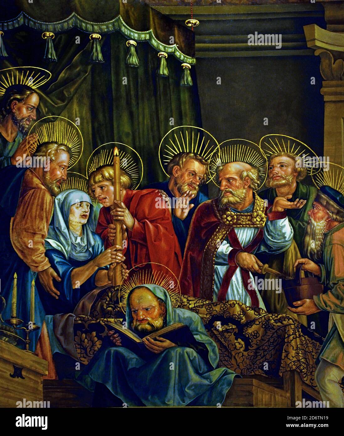 Das Totenbett der Maria Gemälde von M. Feselen - Melchior Feselen 1531 Deutsch, Deutschland. Stockfoto