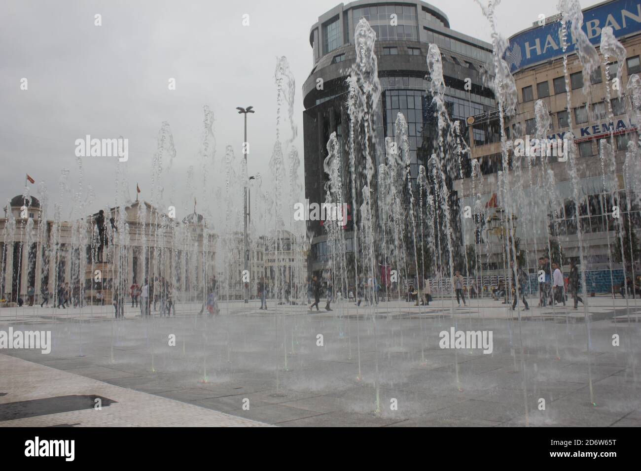 Mazedonien Platz in Skopje Stadt in Nord-Mazedonien Stockfoto