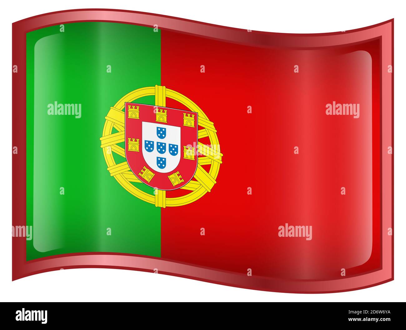 Herzförmig Kohlefaser Gerissenes Metall Portugal Portugiesisch Flagge 