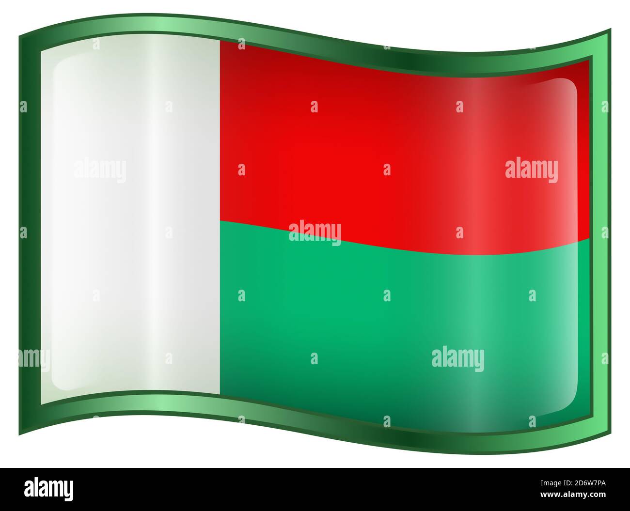 Madagaskar-Flaggen-Symbol. Stockfoto