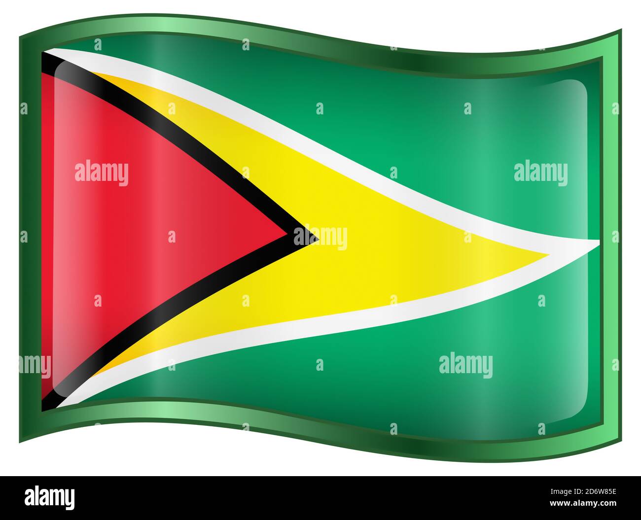 Guyana Flaggensymbol. Stockfoto