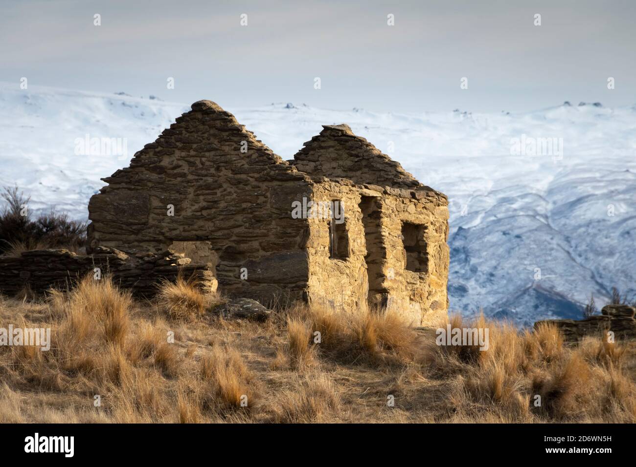 Verlassene Goldgräberstadt, Welshtown in der Nähe von Bendigo, Central Otago, Südinsel, Neuseeland Stockfoto