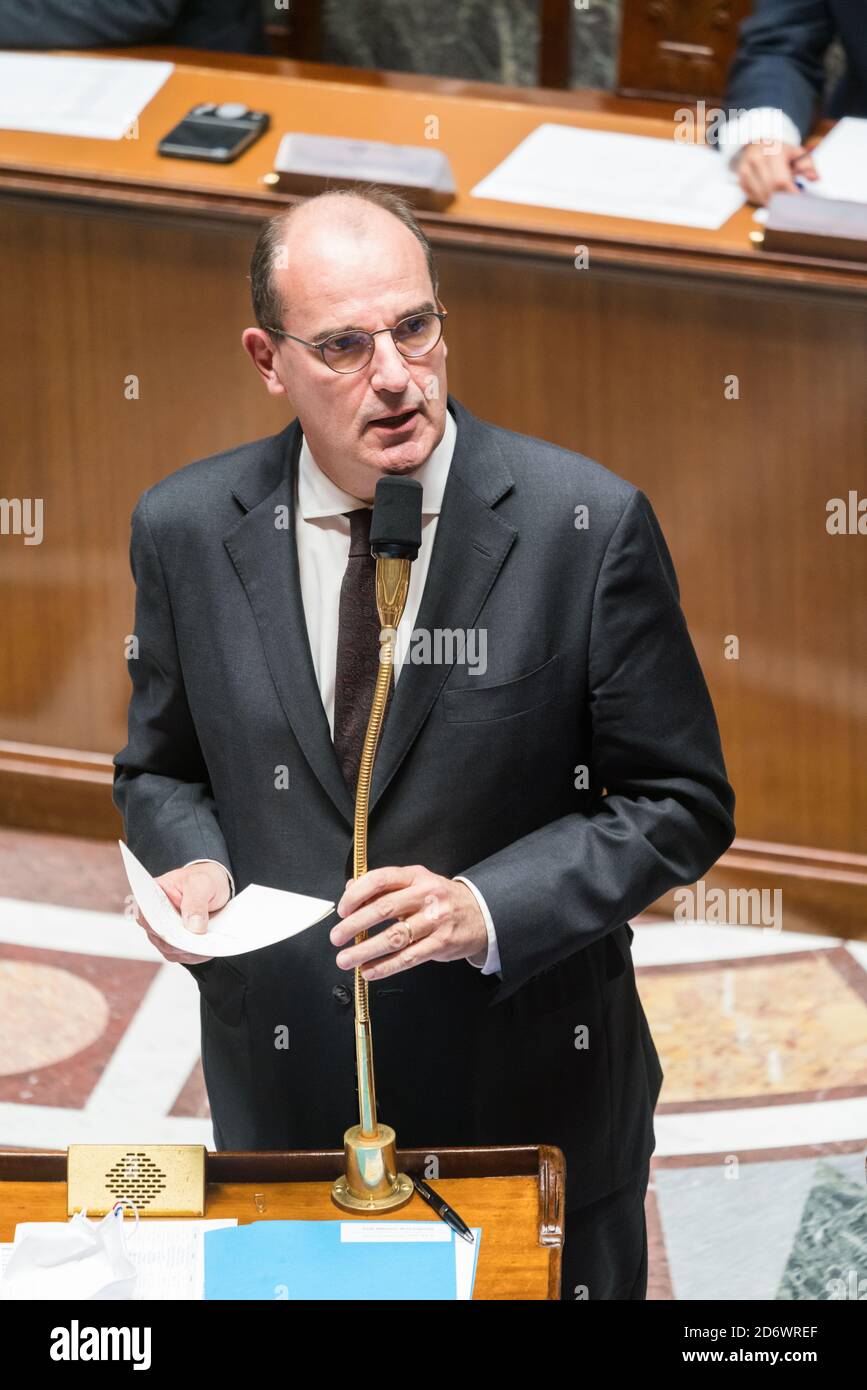 Jean Castex, Premier Ministre, Questions au gouvernement, Assemblée Nationale, Paris, le 15 septembre 2020, Frankreich. Stockfoto