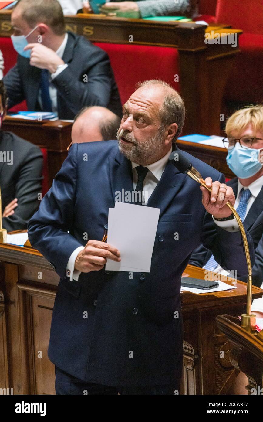 Eric Dupont-Moretti, Garde des sceaux, Ministre de la Justice, Questions au gouvernement, Assemblée Nationale, Paris, le 15 septembre 2020, Frankreich. Stockfoto