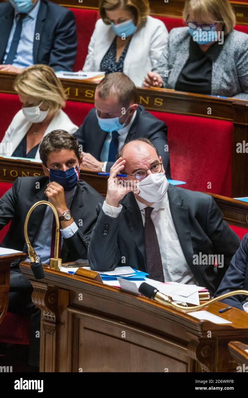 Jean Castex, Premier Ministre, Questions au gouvernement, Assemblée Nationale, Paris, le 15 septembre 2020, Frankreich. Stockfoto