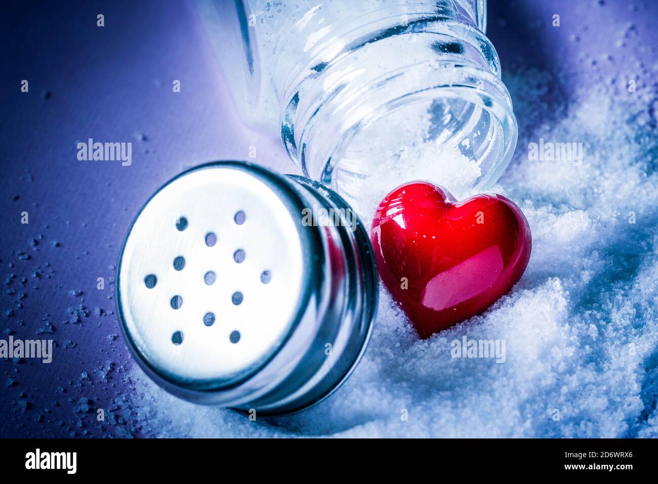 Konzeptbild überschüssige Salz. Stockfoto