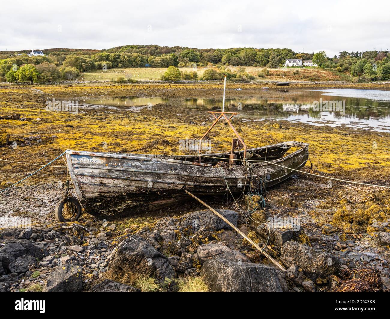Strand gestrandet badachro loch gairloch gezeiten meer meer norden ...