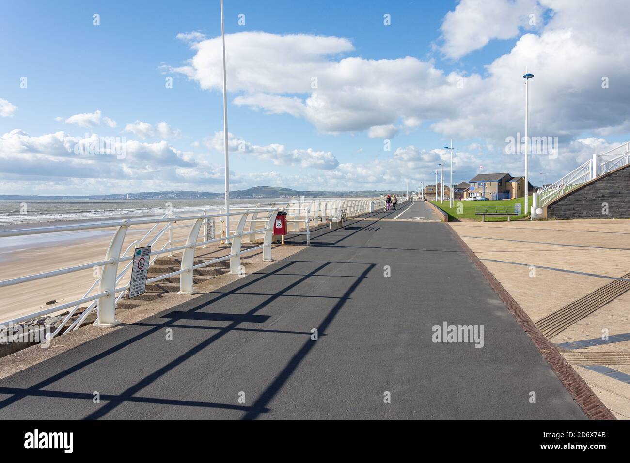 Aberavon Beach and Promenade, The Princess Margaret Way, Port Talbot, Neath & Port Talbot County Borough, Wales, Vereinigtes Königreich Stockfoto