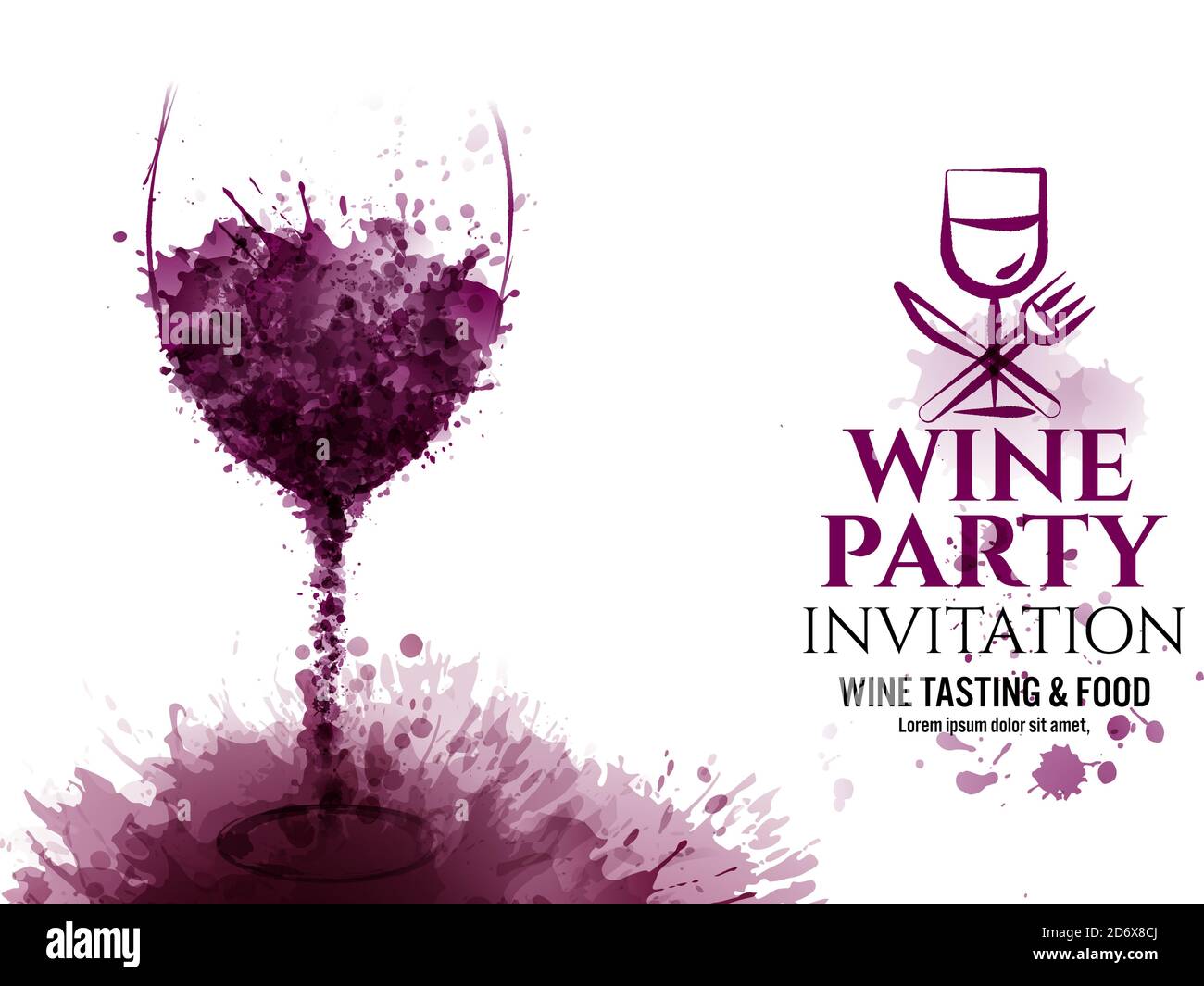 Vorlagen mit Wein-Design. Illustration von Weinglas mit Tropfen. Weinflecken. Broschüren, Poster, Einladungen, Werbebanner, Menüs. Vektor-il Stock Vektor Vorlagen mit Wein-Design. Illustration von Weinglas mit Tropfen. Weinflecken. Broschüren, Poster, Einladungen, Werbebanner, Menüs. Vektor-il Stock Vektor