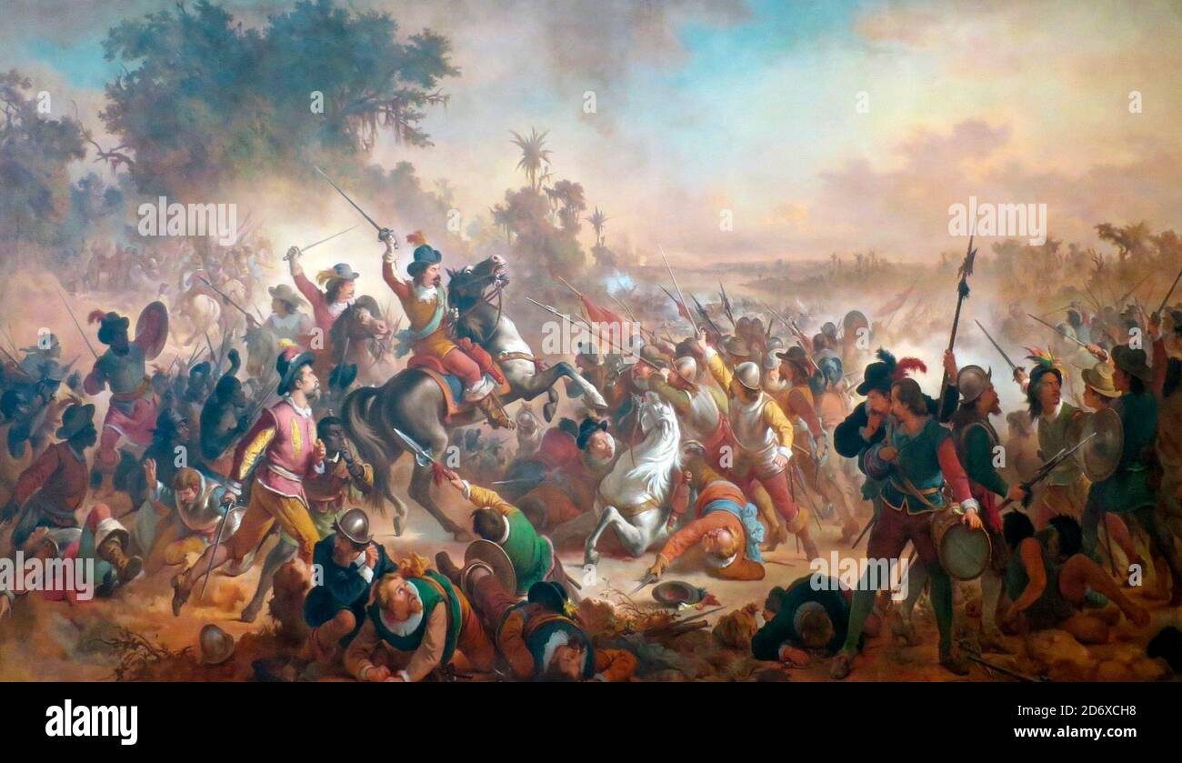 Schlacht von Guararapes - Victor Meirelles, um 1875 Stockfoto