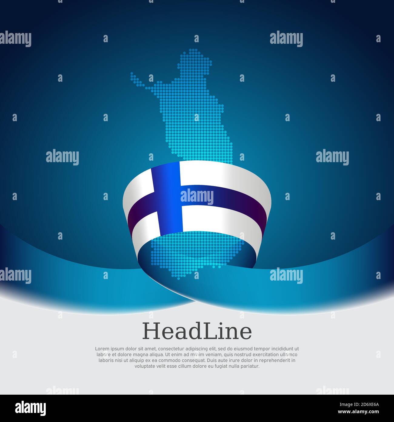 Hintergrund Mit Flagge Von Finnland Nationales Finnisches Plakat Finnland Flagge Mosaikkarte Auf Blauweissem Hintergrund Vektor Design Zustand Patriotischen Banner C Stock Vektorgrafik Alamy