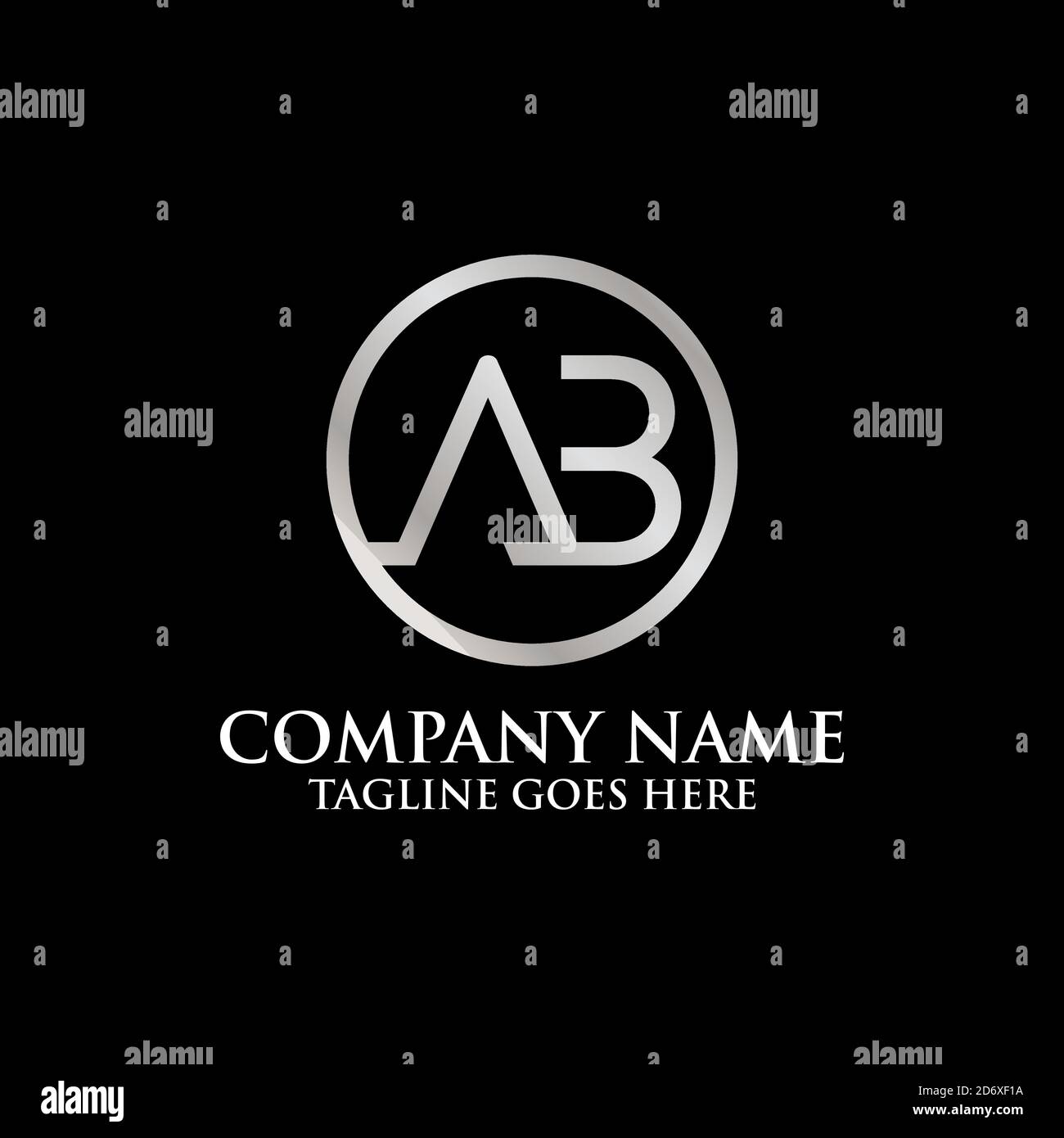 Brief ab Initial Logo Design Vektor, am besten für Unternehmen und Industrie Firmenlogo Inspiration Stock Vektor