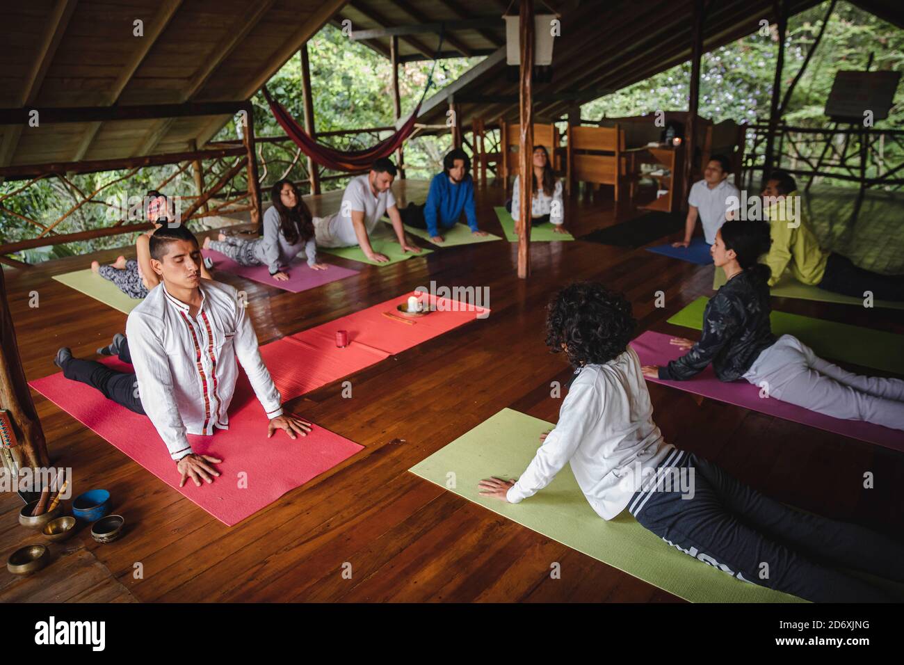 Amazonas Dschungel Yoga-Retreat Stockfoto