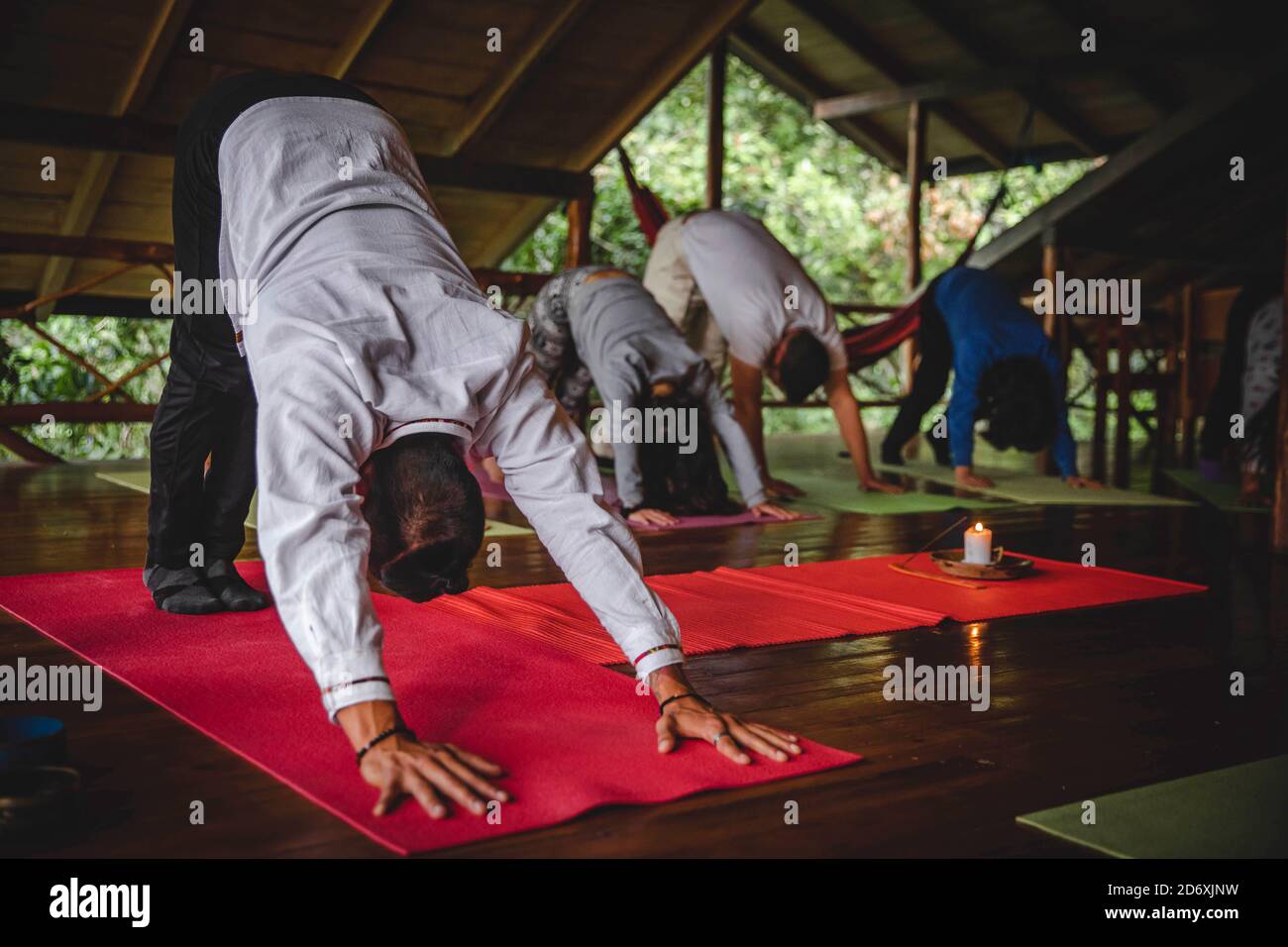 Amazonas Dschungel Yoga-Retreat Stockfoto