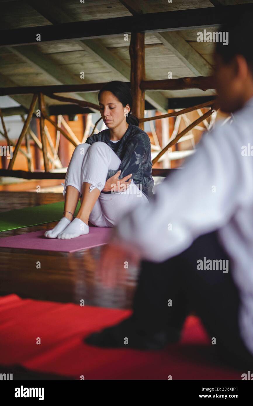 Amazonas Dschungel Yoga-Retreat Stockfoto