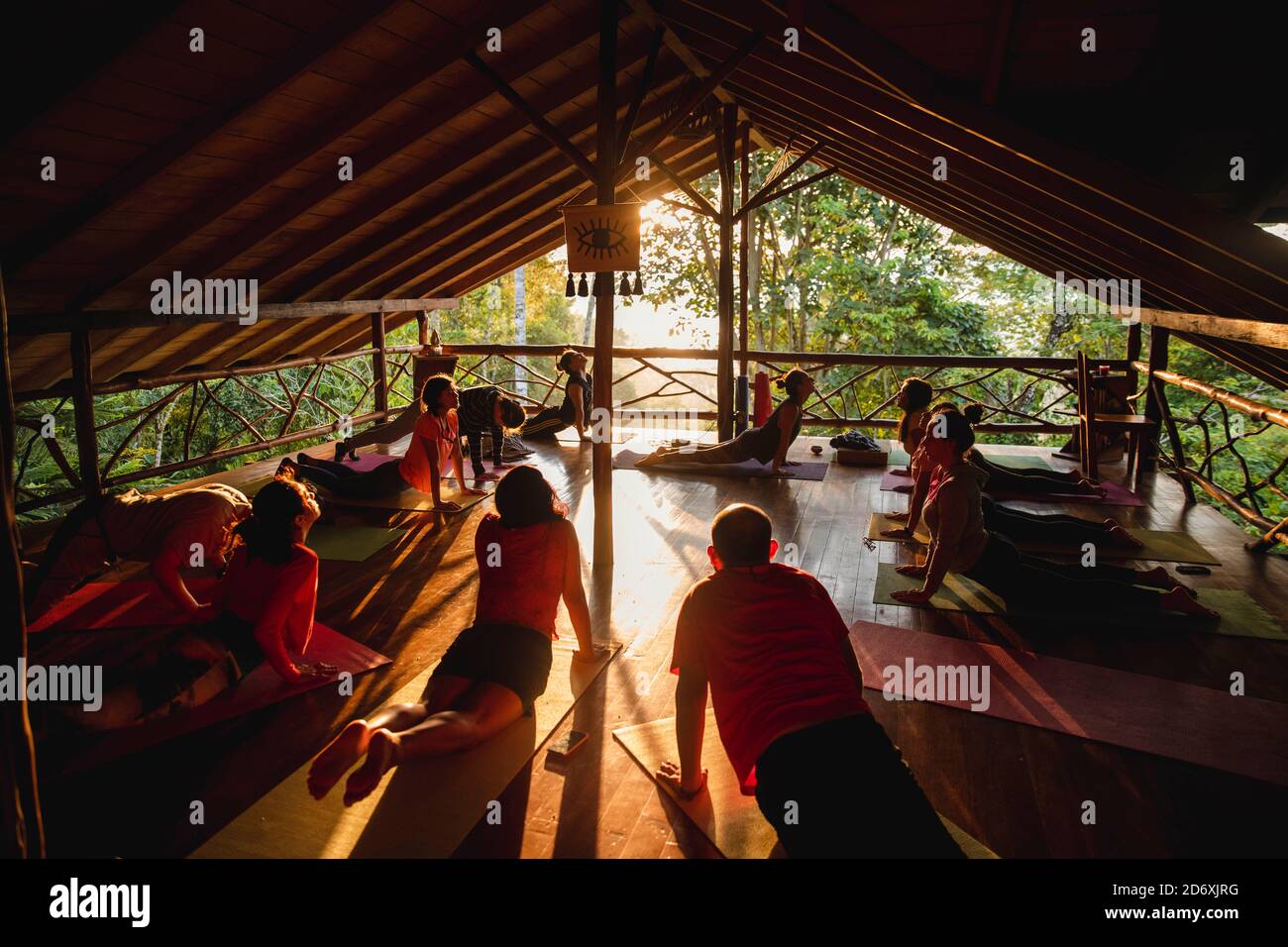 Amazonas Dschungel Yoga-Retreat Stockfoto
