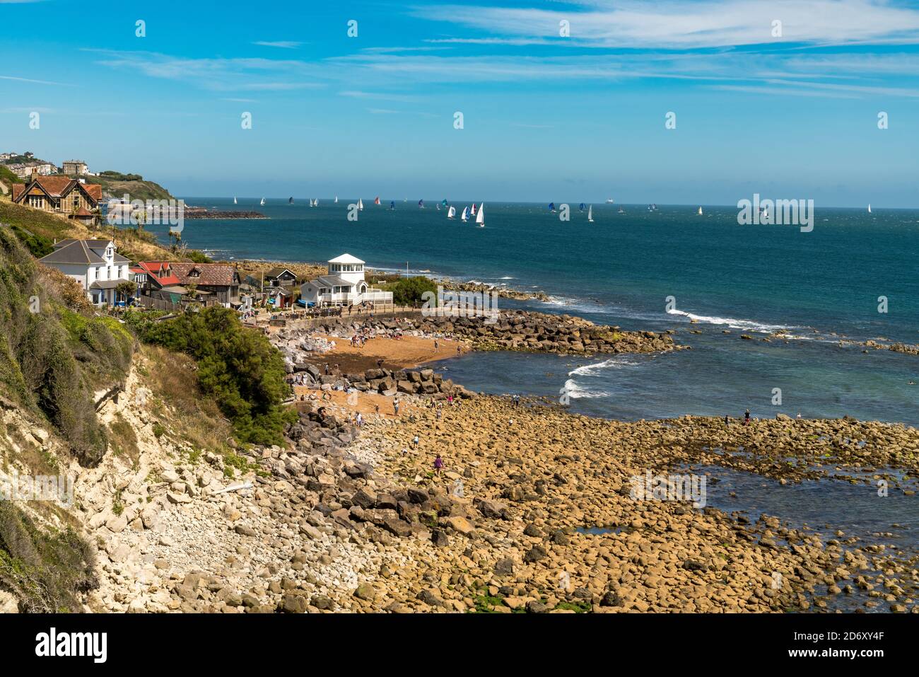 Low Tide bei Steephill Cove, Ventnor, Isle of Wight Stockfoto