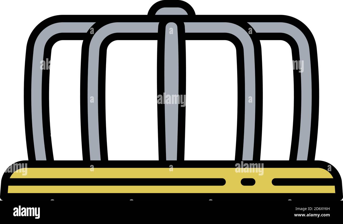 Kinder fröhlich gehen rund Symbol. Outline Kinder fröhlich gehen rund Vektor-Symbol für Web-Design isoliert auf weißem Hintergrund Stock Vektor