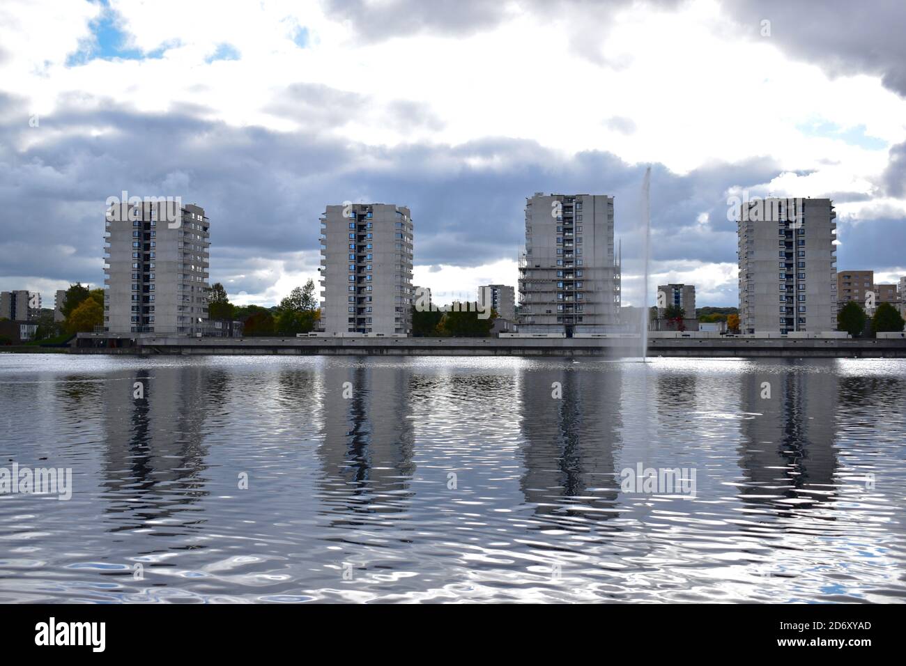 Flache Blöcke in Thamesmead South London Stockfoto