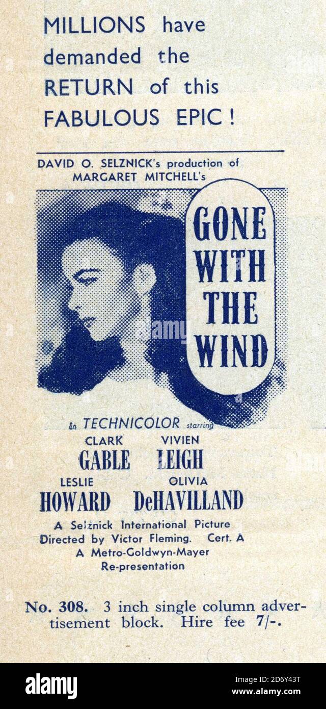 VIVIEN LEIGH in GONE WITH THE WIND 1939 Regisseur VICTOR FLEMING Roman Margaret Mitchell Musik Max Steiner Kostüme Walter Plunkett Produzent David O. Selznick Selznick International Pictures / Metro Goldwyn Mayer Stockfoto