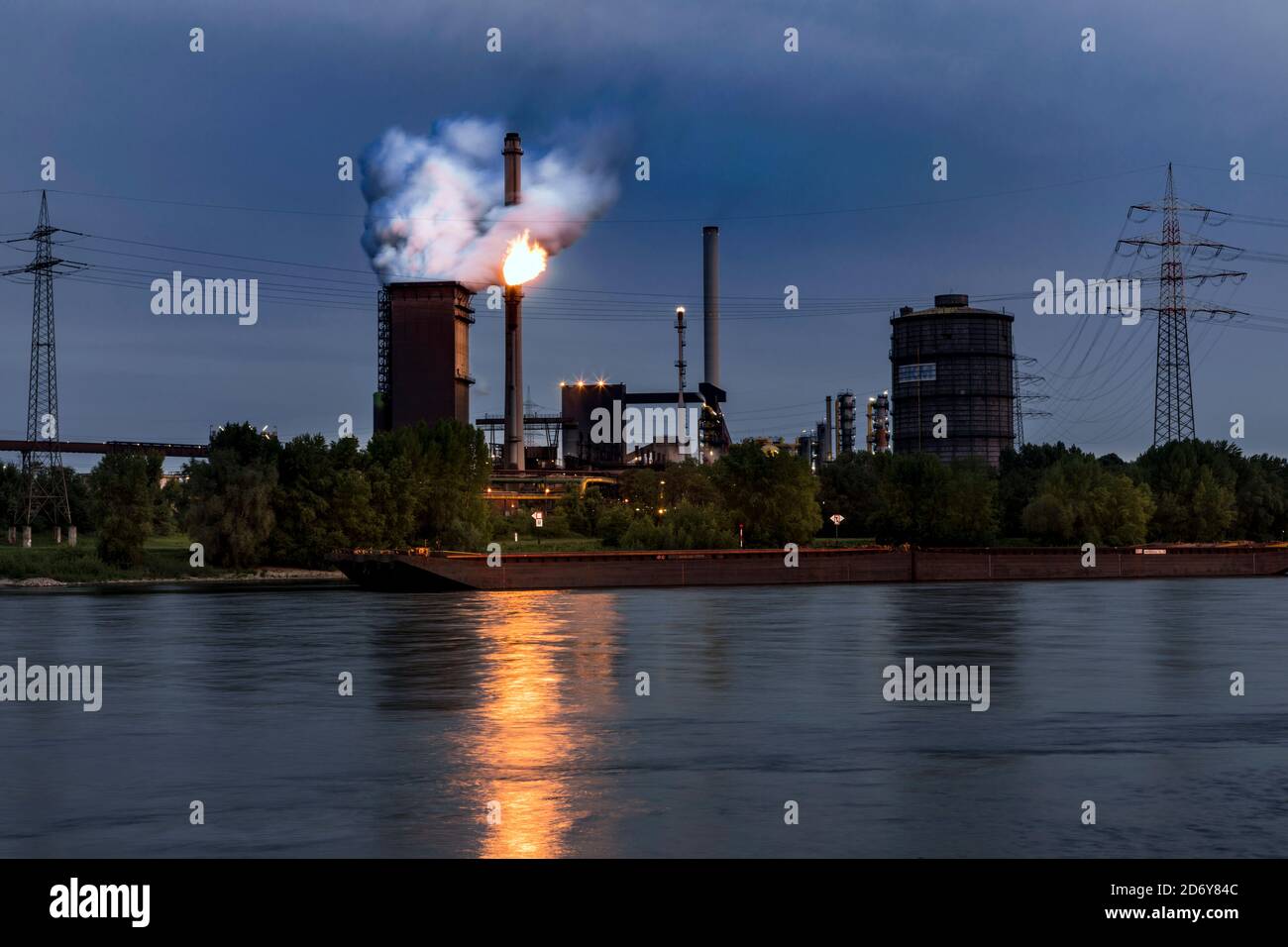 Stahlwerk der Huttenwerke Krupp Mannesmann - HKM Stockfoto