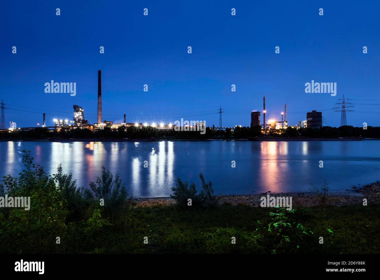 Stahlwerk HKM in Duisburg-Huttenheim, Hüttenwerke Krupp Mannesmann Stockfoto