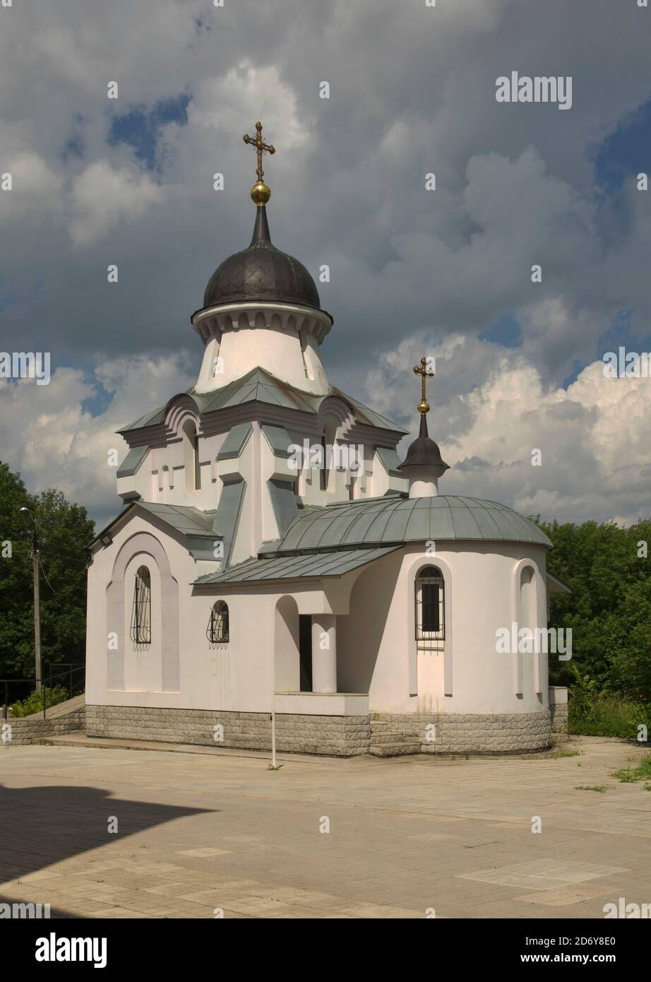 Kirche der Königlichen Passionsträger im Krippenkloster in Tver. Russland Stockfoto
