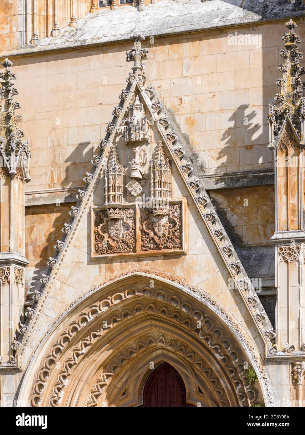 Das Kloster von Batalha, Mosteiro de Santa Maria da Vitoria, als UNESCO-Weltkulturerbe. Eine Touristenattraktion nördlich von Lissabon. Europa, Sout Stockfoto