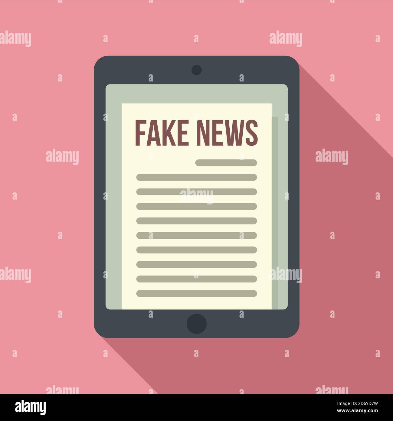 Tablet gefälschte Nachrichten Symbol. Flache Illustration von Tablet gefälschte News Vektor-Symbol für Web-Design Stock Vektor