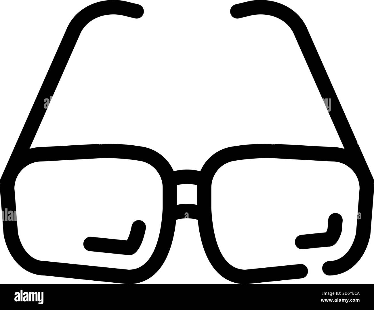 Großvater Brille Linie Symbol Vektor Illustration Zeichen Stock Vektor