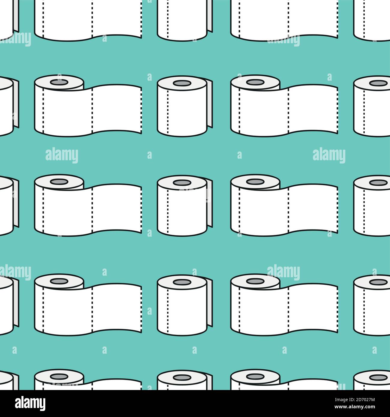 Rolle von Toilettenpapier nahtlose Muster Vektor-Illustration EPS10 Stock Vektor