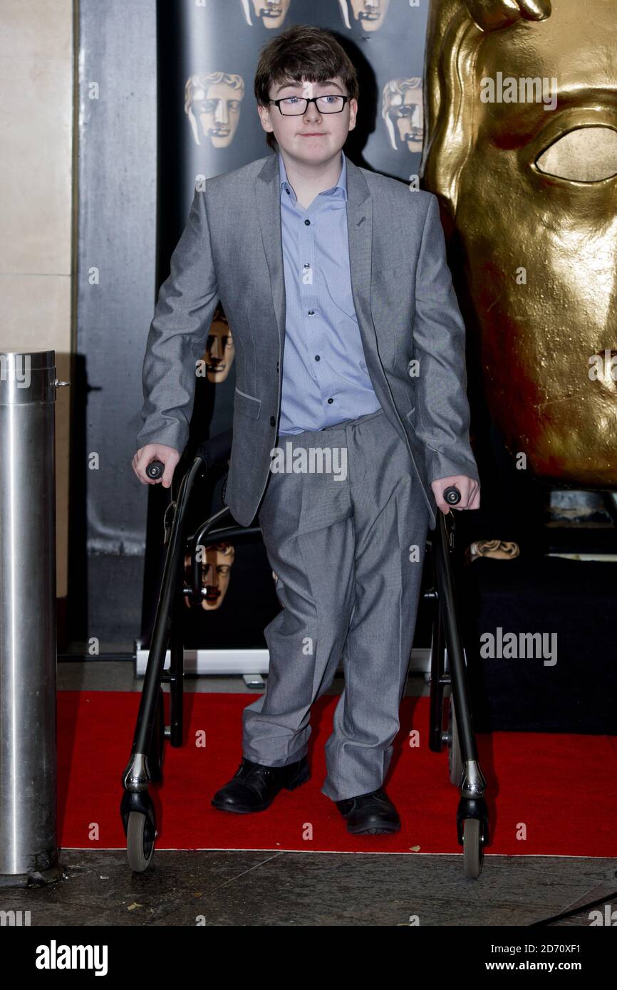 Jack Carroll kommt bei den British Academy Children's Awards im Hilton Hotel in Park Lane, London an. Stockfoto