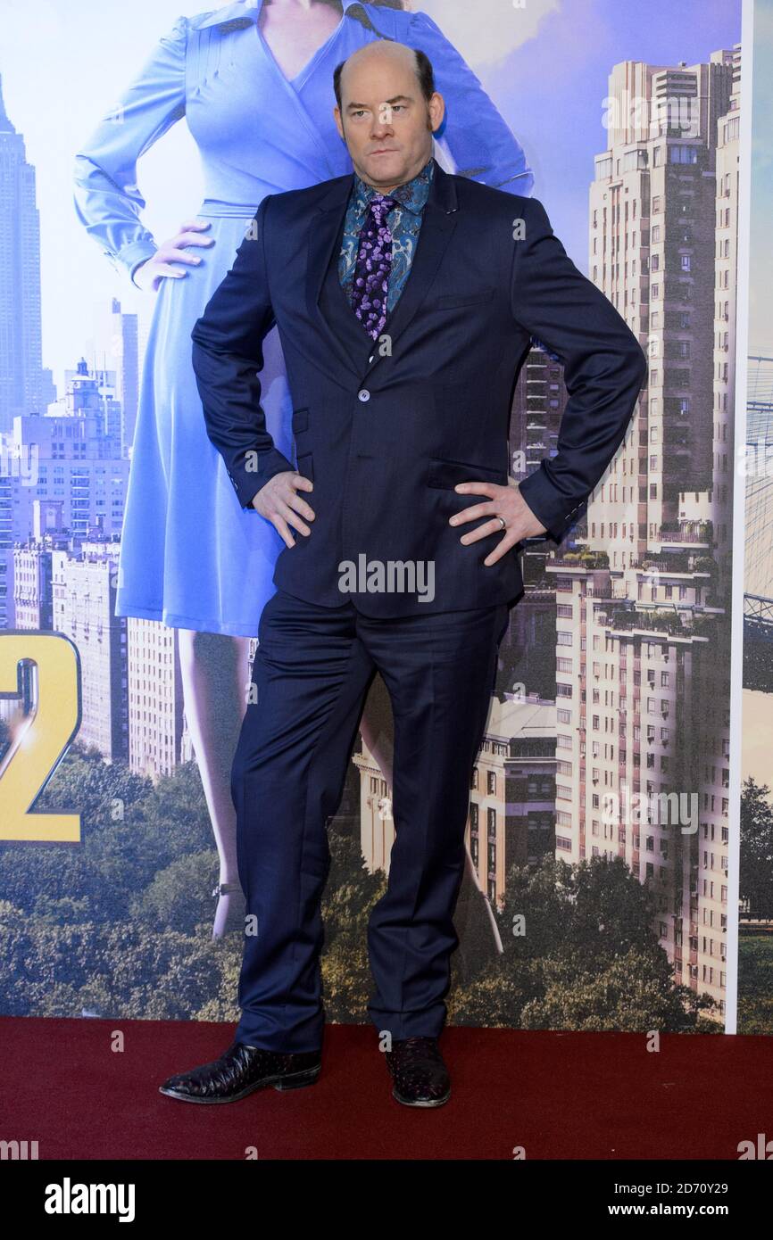 David Koechner bei der Premiere von Anchorman 2: The Legend Fortsetzung, im Vue Cinema in Leicester Square, London Stockfoto