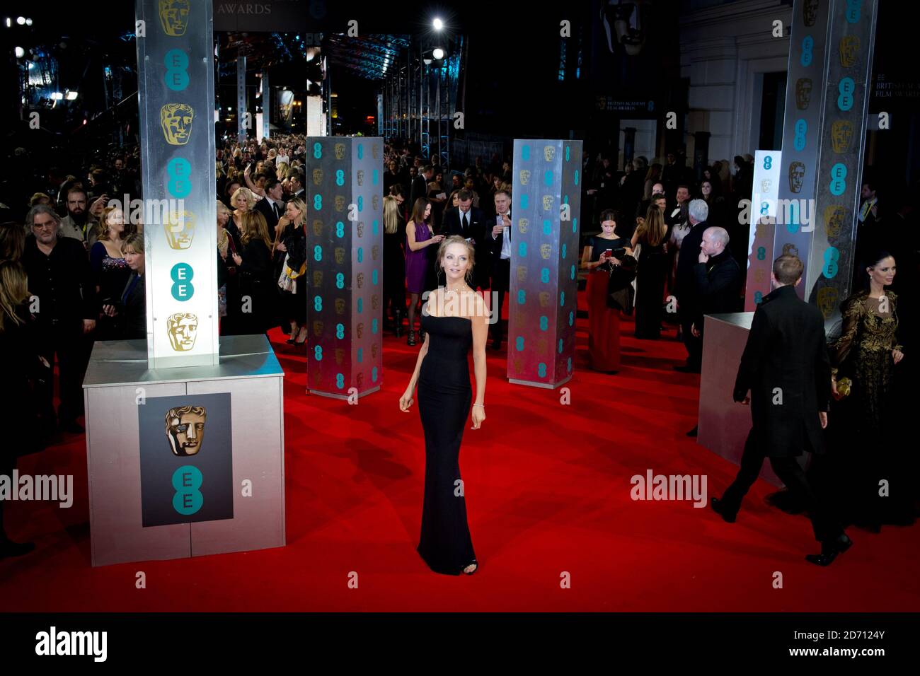 Uma Thurman bei der Ankunft bei den EE British Academy Film Awards 2014 im Royal Opera House, Bow Street, London. Stockfoto