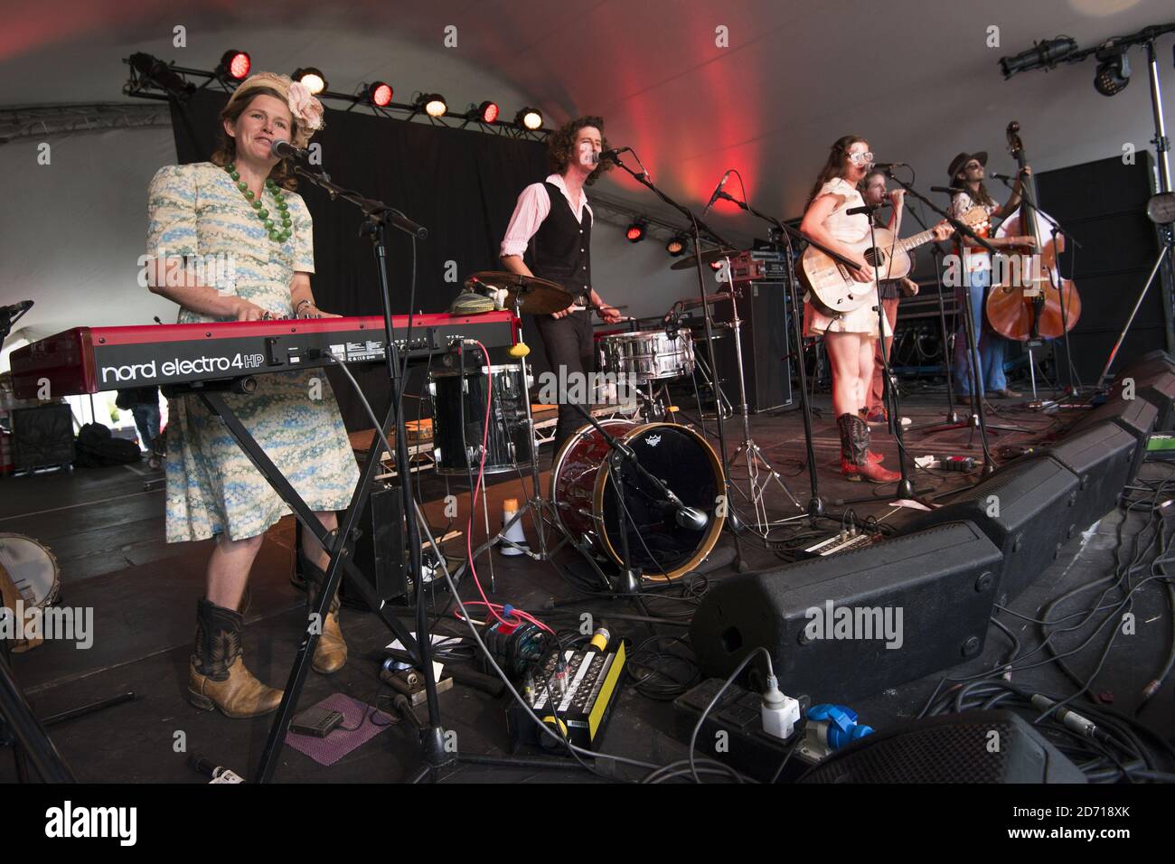 Perch Creek beim Womad Festival in Charlton Park, Wiltshire. Stockfoto