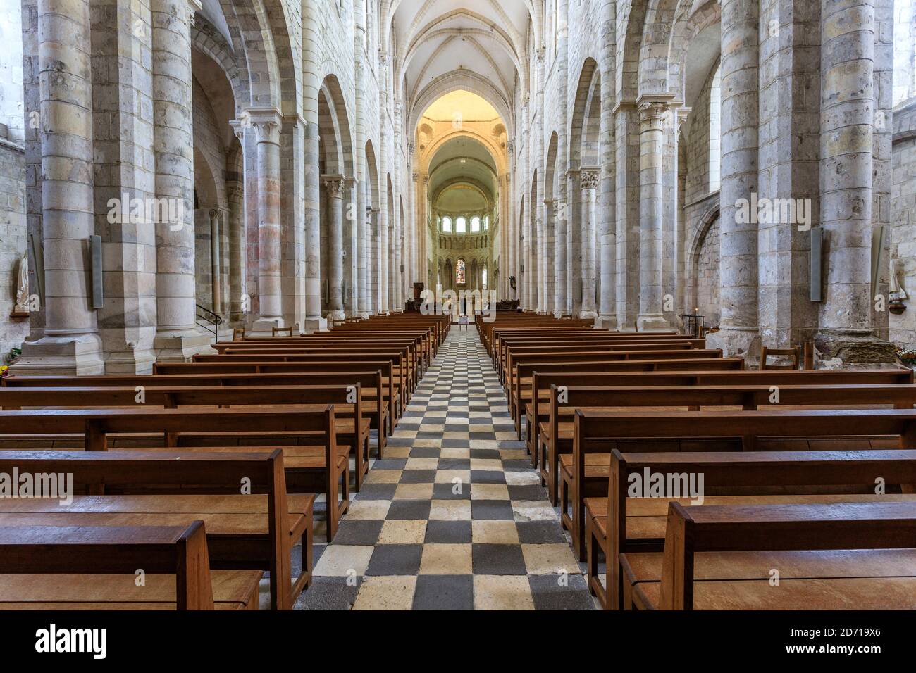 Frankreich, Loiret, Loire-Tal UNESCO-Weltkulturerbe, Saint Benoit sur Loire, Saint Benoit sur Loire Benediktinerabtei oder Fleury Abtei, die Stockfoto