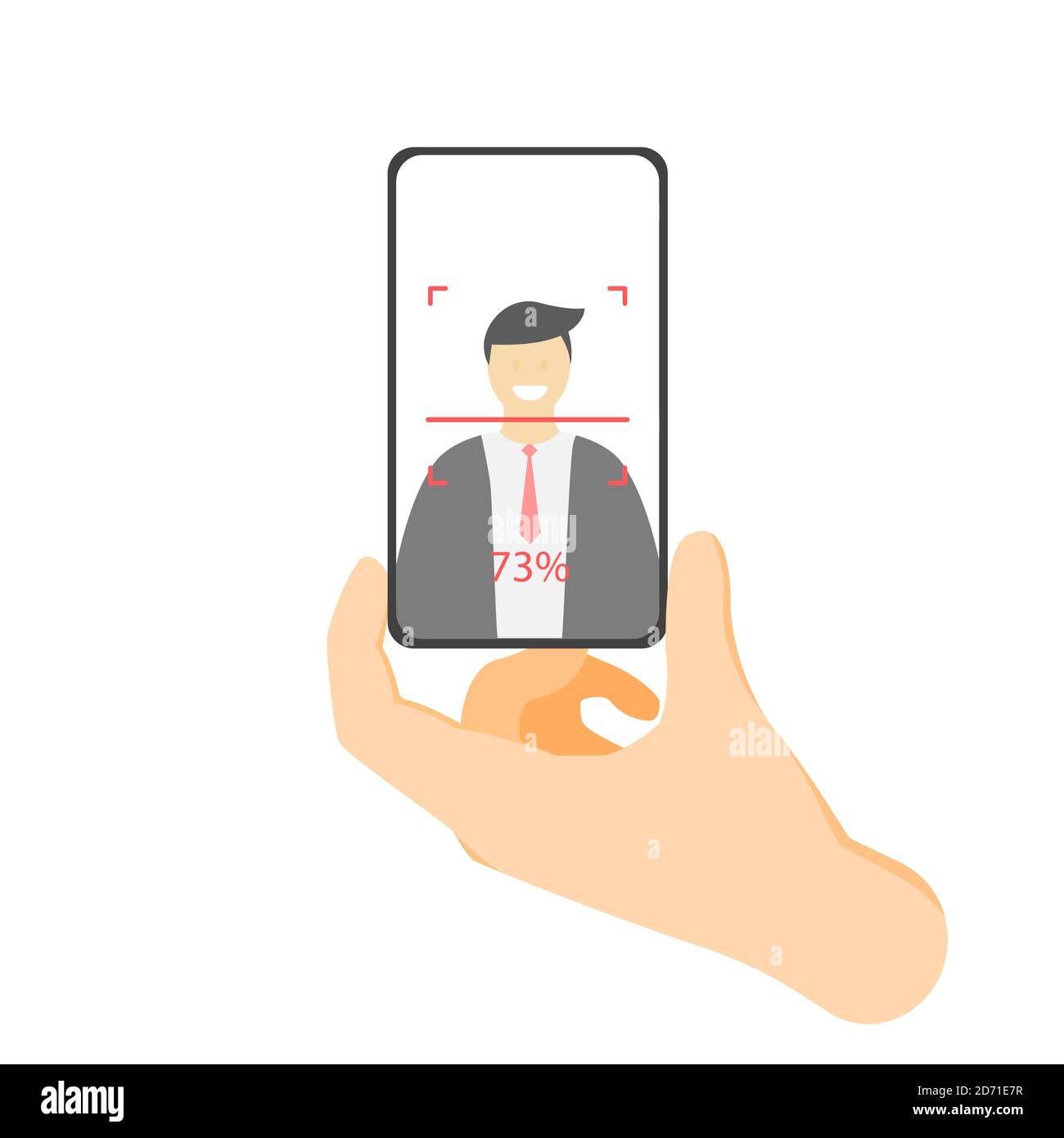 Face ID Scan Vektor-Symbol mit man. Scanner-Schilder Stock Vektor