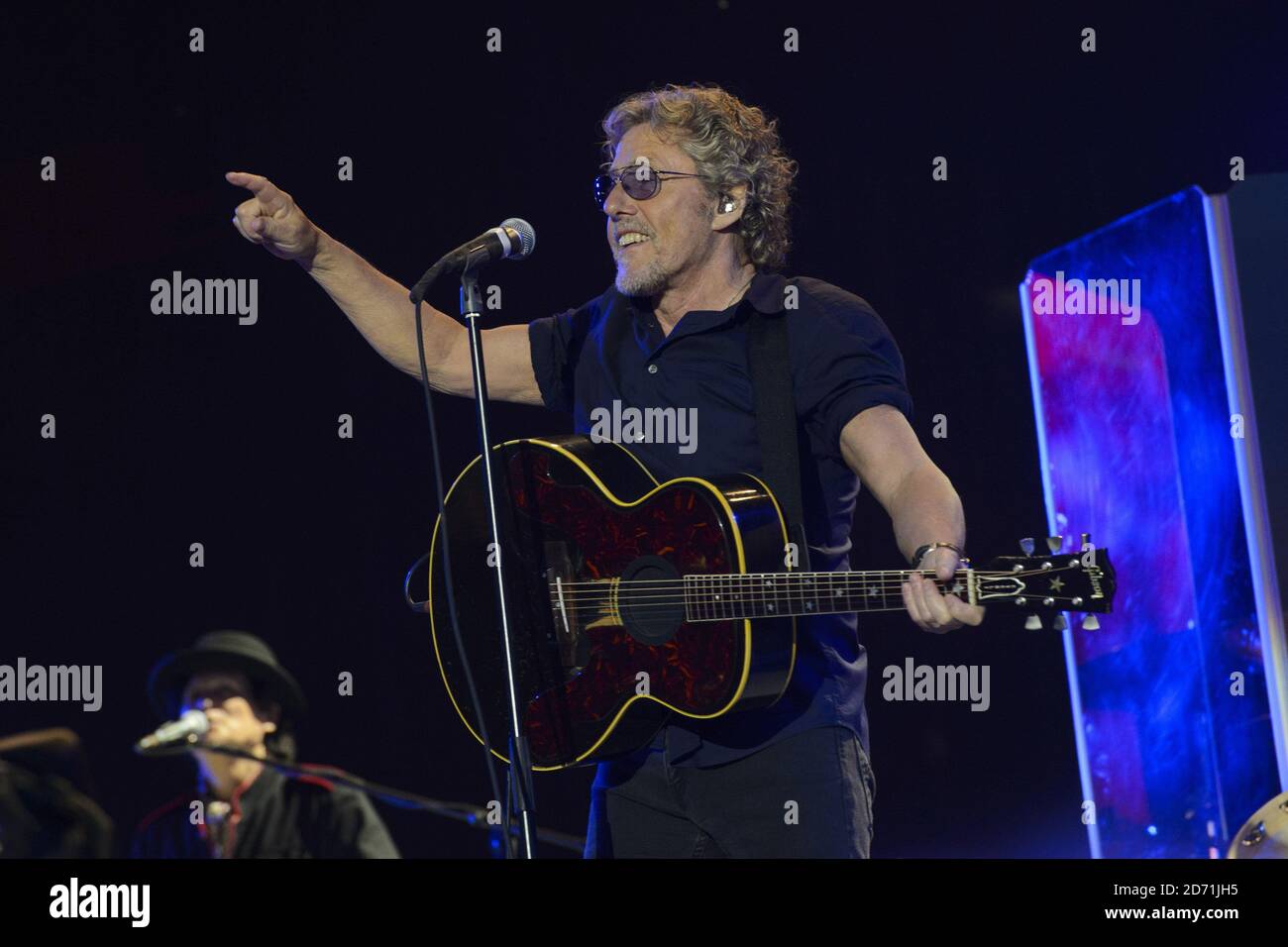 Roger Daltrey von The Who beim Glastonbury Festival auf der Worthy Farm in Somerset. Stockfoto