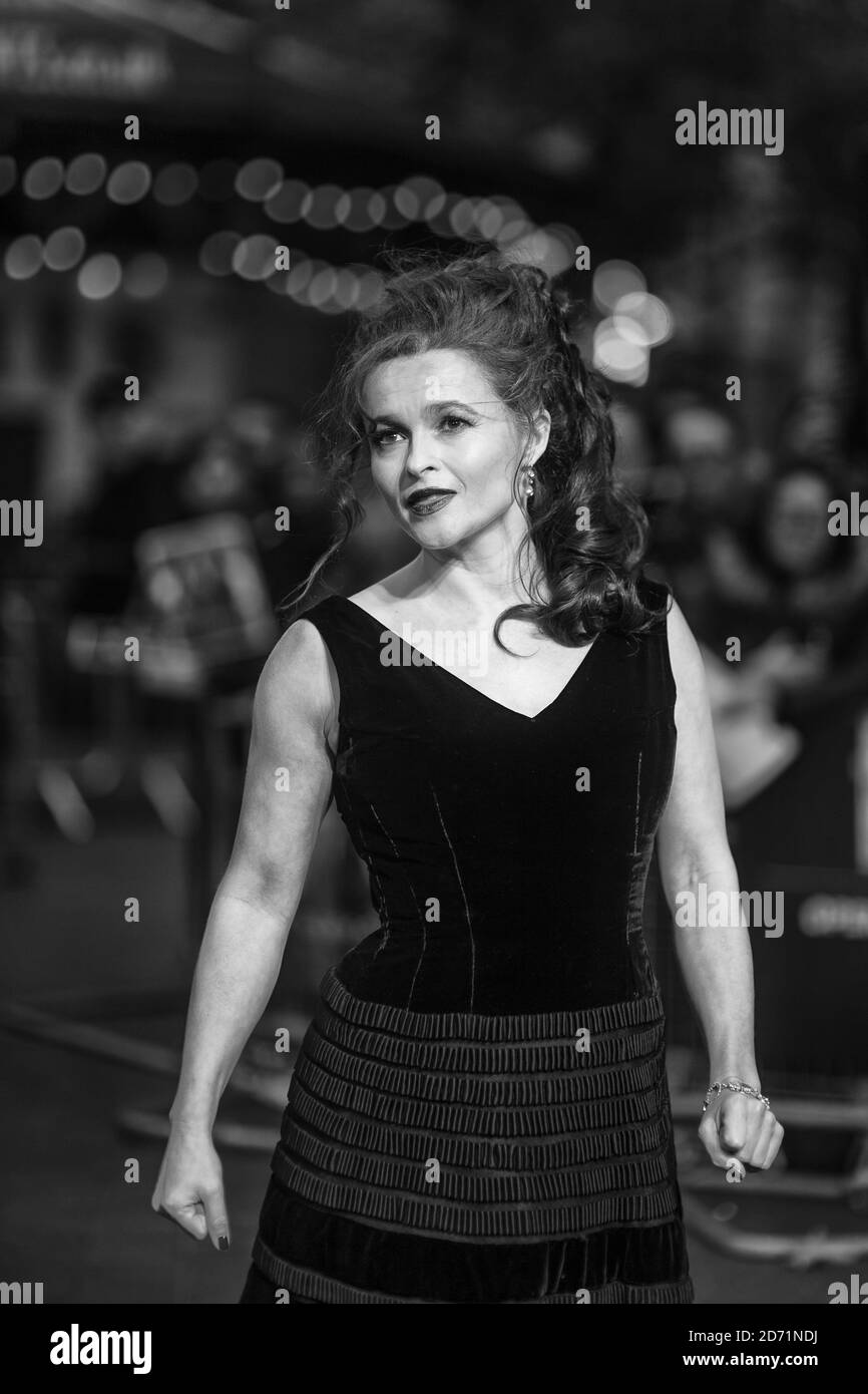 Helena Bonham Carter nimmt an der Suffragette-Premiere Teil, die während des 59. BFI London Film Festival im Odeon Cinema am Leicester Square in London stattfand. DRÜCKEN Sie VERBANDSFOTO. Bilddatum: Mittwoch, 7. Oktober 2015. Bildnachweis sollte lauten: Matt Crossick/PA Wire. Stockfoto