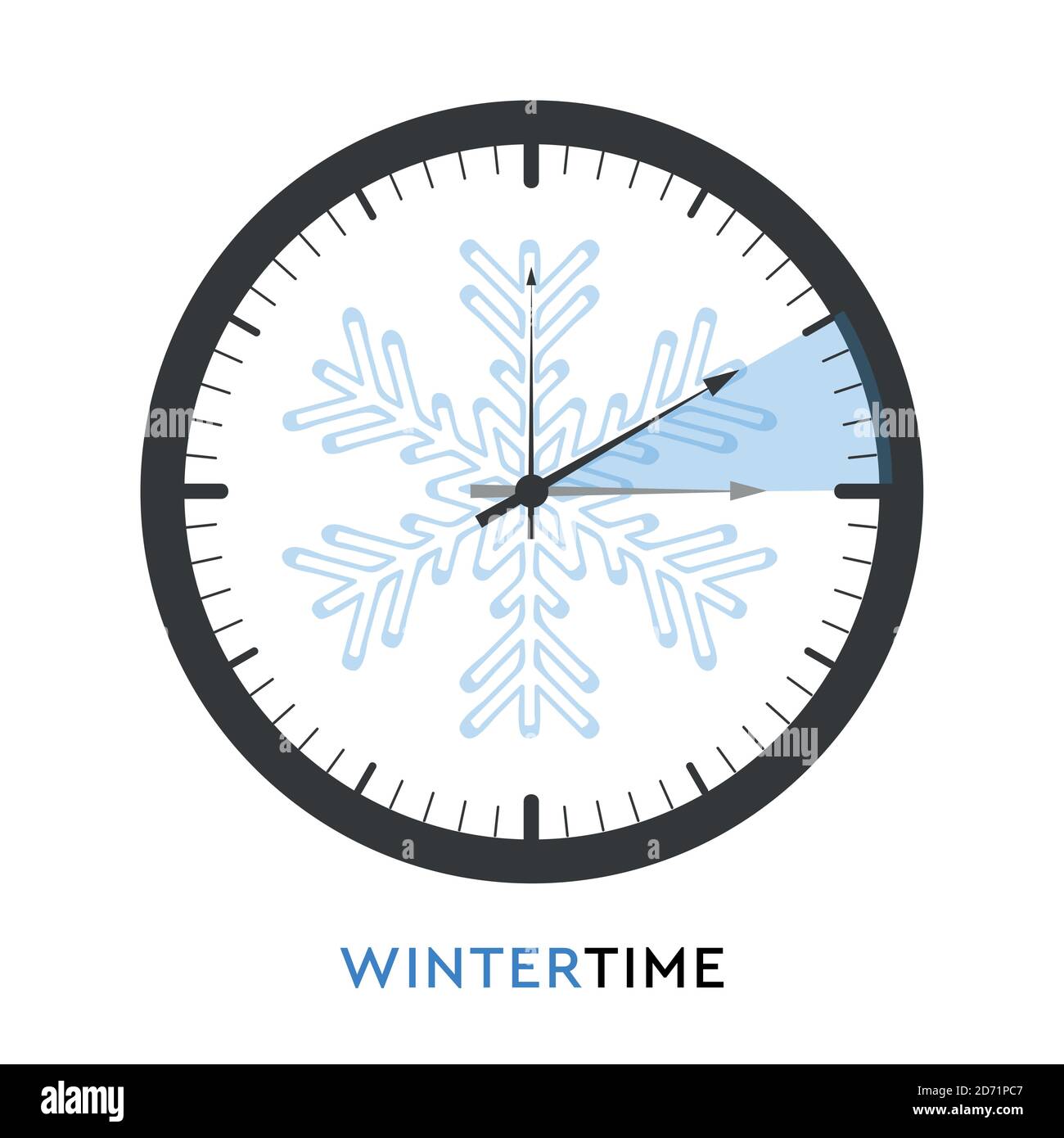 Uhrentaste auf Winterzeit Vektor-illustration EPS 10. Stock Vektor