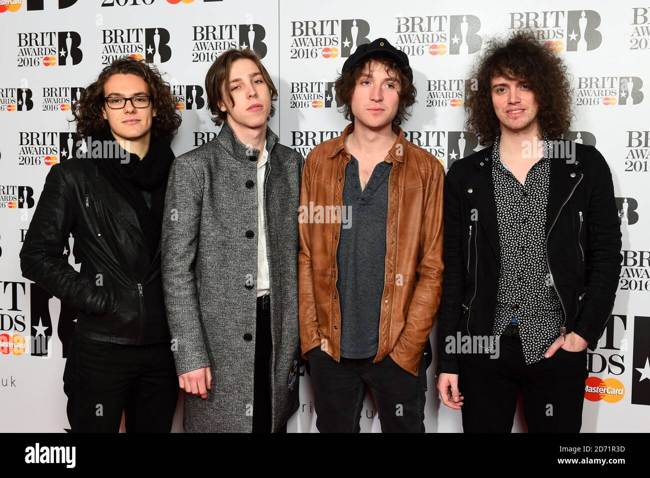 Welse und die Bottlemen bei den Brit Awards 2016 Nominierungen, in ITV Studios in Süd-London. Stockfoto