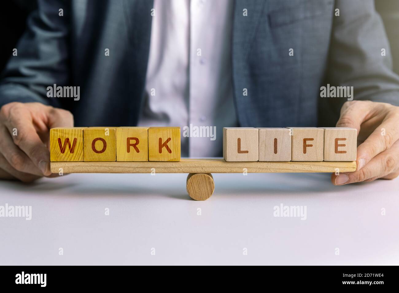 Balance zwischen Arbeits- und Lebenskonzept Stockfoto